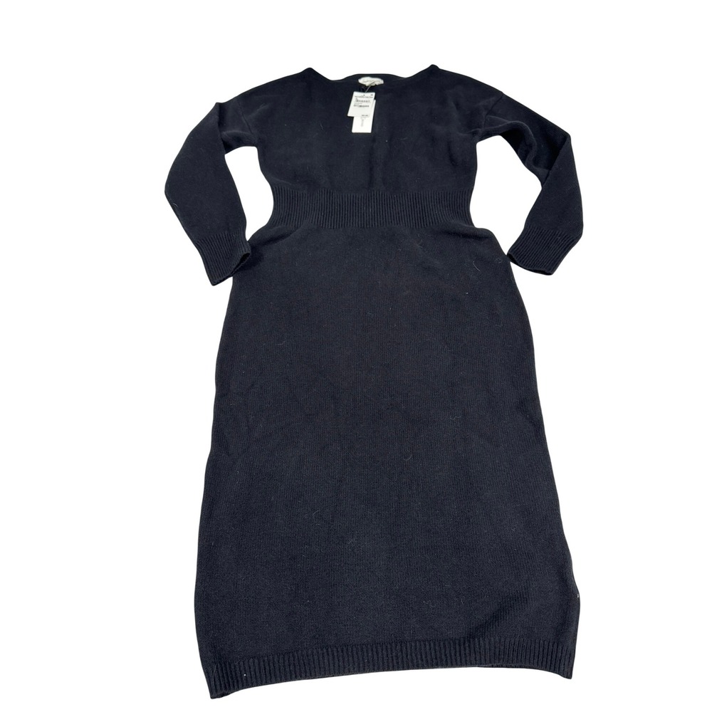 NWT Treasure & Bond Nordstrom Black Knit Midi Sweater Dress Womens Medium